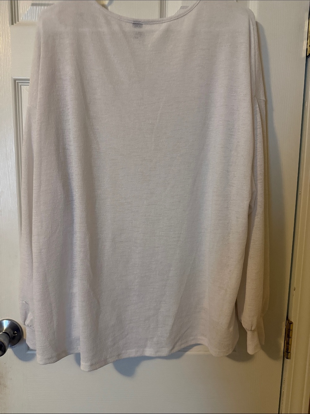 SHEIN White V-Neck Lightweight Knit Sweater - Picture 3 of 3